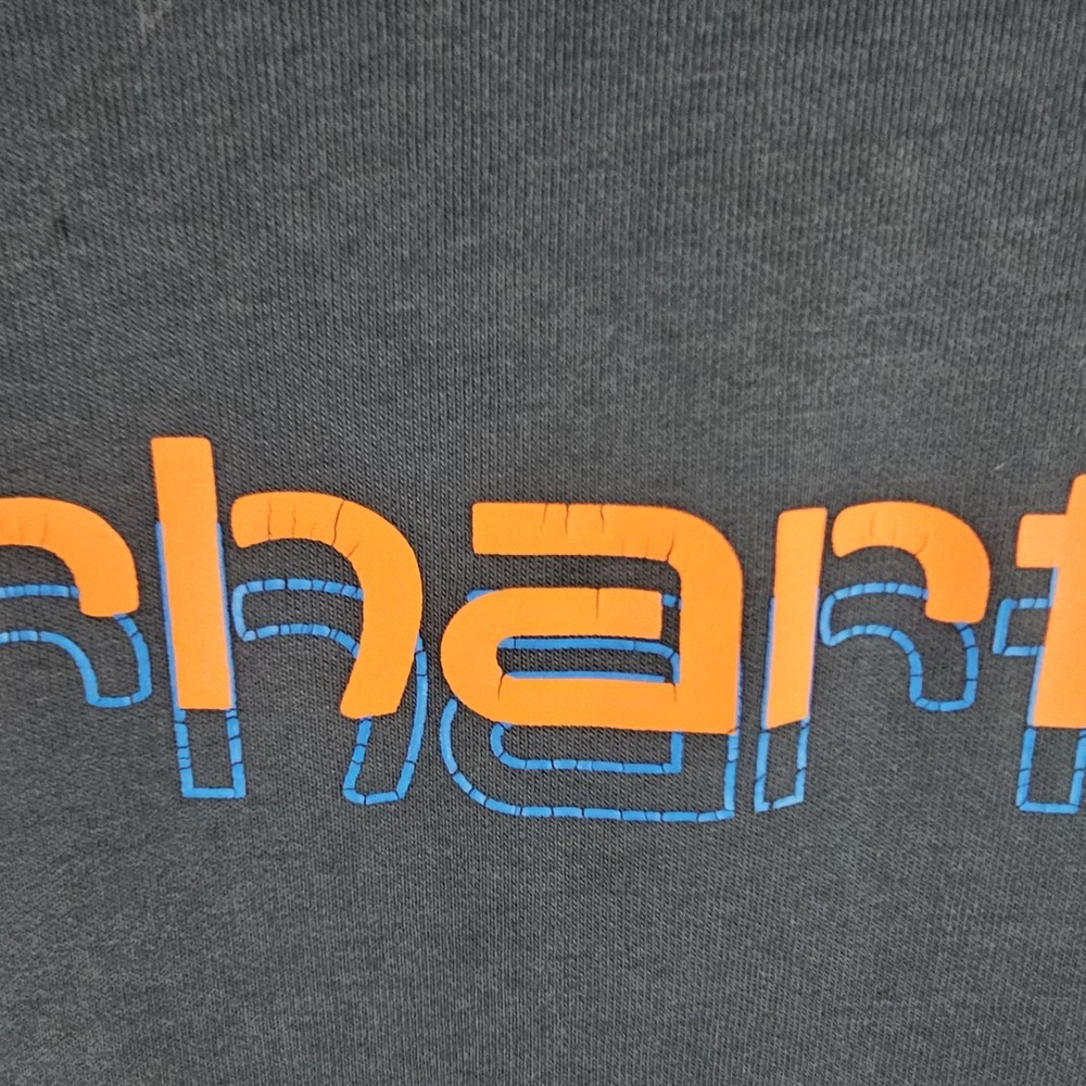 Carhartt Rain Defender Loose Fit Pullover Hoodie Retro Graphic Black Mens Medium - Picture 8 of 10
